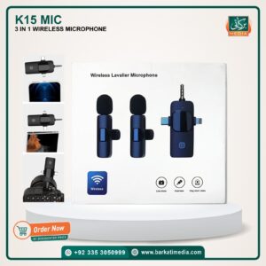 K15 MIC  3 IN 1 WIRELESS MICROPHONE